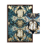 Four Equal Parts Floral - With Hand-Applied Gold Leaf