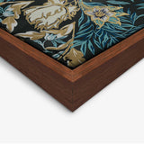 Four Equal Parts Floral - With Hand-Applied Gold Leaf