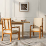 Set of 2 Rubber Wood Dining Chairs