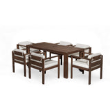 TREXM 7-Piece Patio Dining Table Set for 6