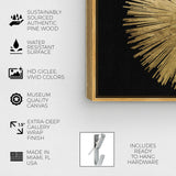 Sunburst Golden Night DIPTYCH - Displayed in a Floating Frame