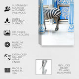 Zebra Blues TRIPTYCH - Premium canvas