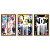 Dripping Stencil Holo SET - Displayed in a Floating Frame