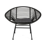 Cordella Outdoor Woven Wicker Chairs with Cushions, Set of 2