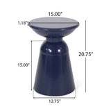Outdoor Modern Metal End Large Table