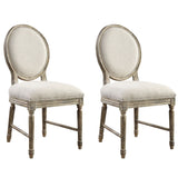 Upholstered Dining Chairs (Set of 2) - Brown