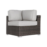 Rattan Sectional Sofa Set with Cushions - Gray, Dark Brown, or Beige