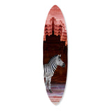 Zebras Apartment is Coral Pink - Decorative Acrylic Surfboard