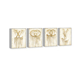 Gilded Love Set of 4 - With Applied Heavy Gel Top Coat