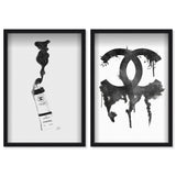 Paint and Oils Set of 2 - Displayed in a Shadowbox