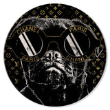 Fashion Noir Frenchie - Round Acrylic Art