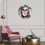 Always such a good girl - Round Acrylic Art