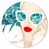 MariPily in White - Round Acrylic Art