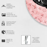 NOIR AND BLUSH LIPS - ROUND ACRYLIC ART