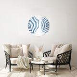 Sun Umbrellas in Harbor Cove - Round Acrylic Art