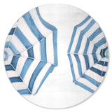 Sun Umbrellas in Harbor Cove - Round Acrylic Art