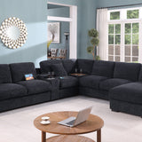 Celine - Fabric Corner Sectional Sofa With Right-Facing Chaise, Cupholders, And Charging Ports