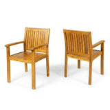 7-Piece Acacia Wood Outdoor Dining Set