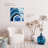 Adore Cyan Geode - Framed Acrylic Art