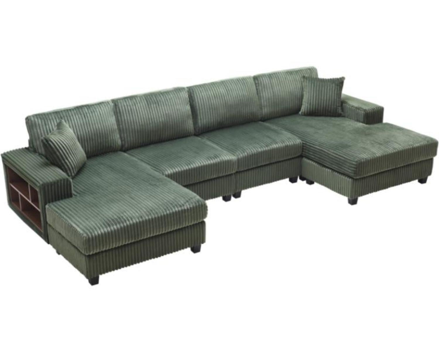 U-Shaped Convertible Sofa, 4 Seater Large Living Room Lounge