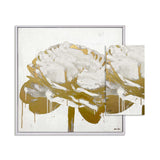 Gilded Floral Set of 2- With Hand-Brushed Gel Coat and Acrylic Paint Brushwork
