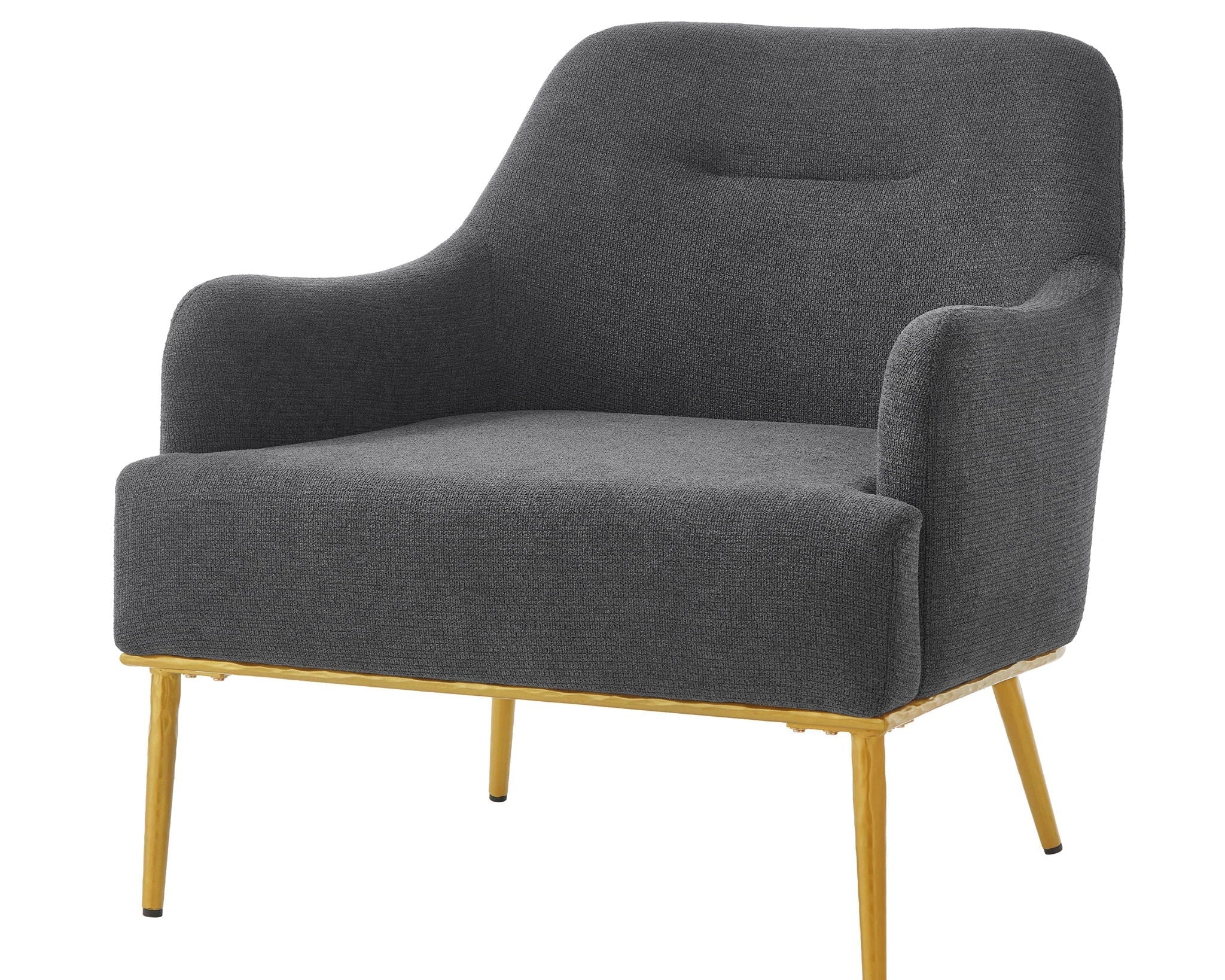 Modern Elegance Accent Chair With Curved Backrest