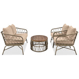 GO Bohemia-Inspired 4-Person Outdoor Seating Group With Removable Cushions