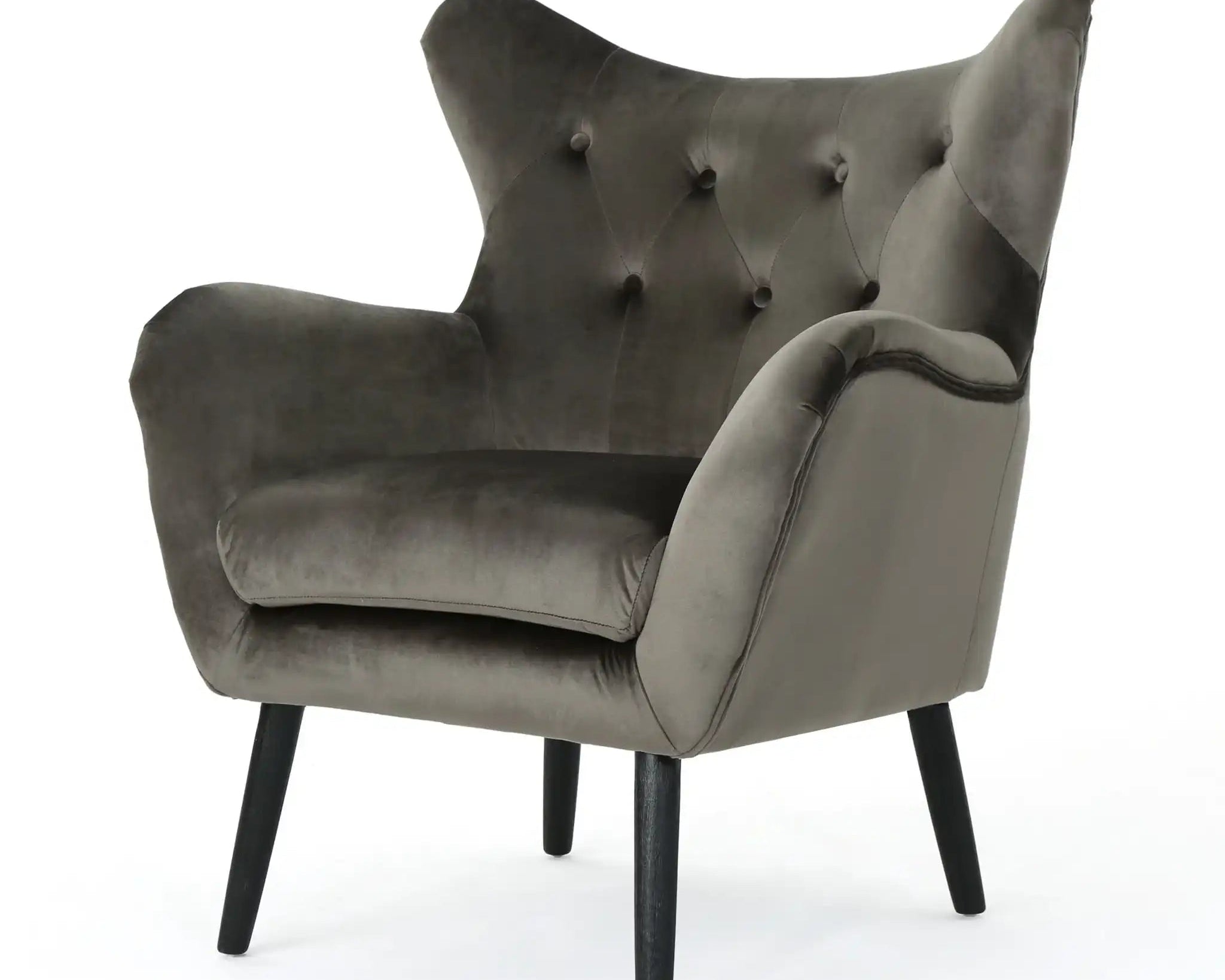 Alyssa - Mid Century Upholstered Arm Chair With Wingback Design
