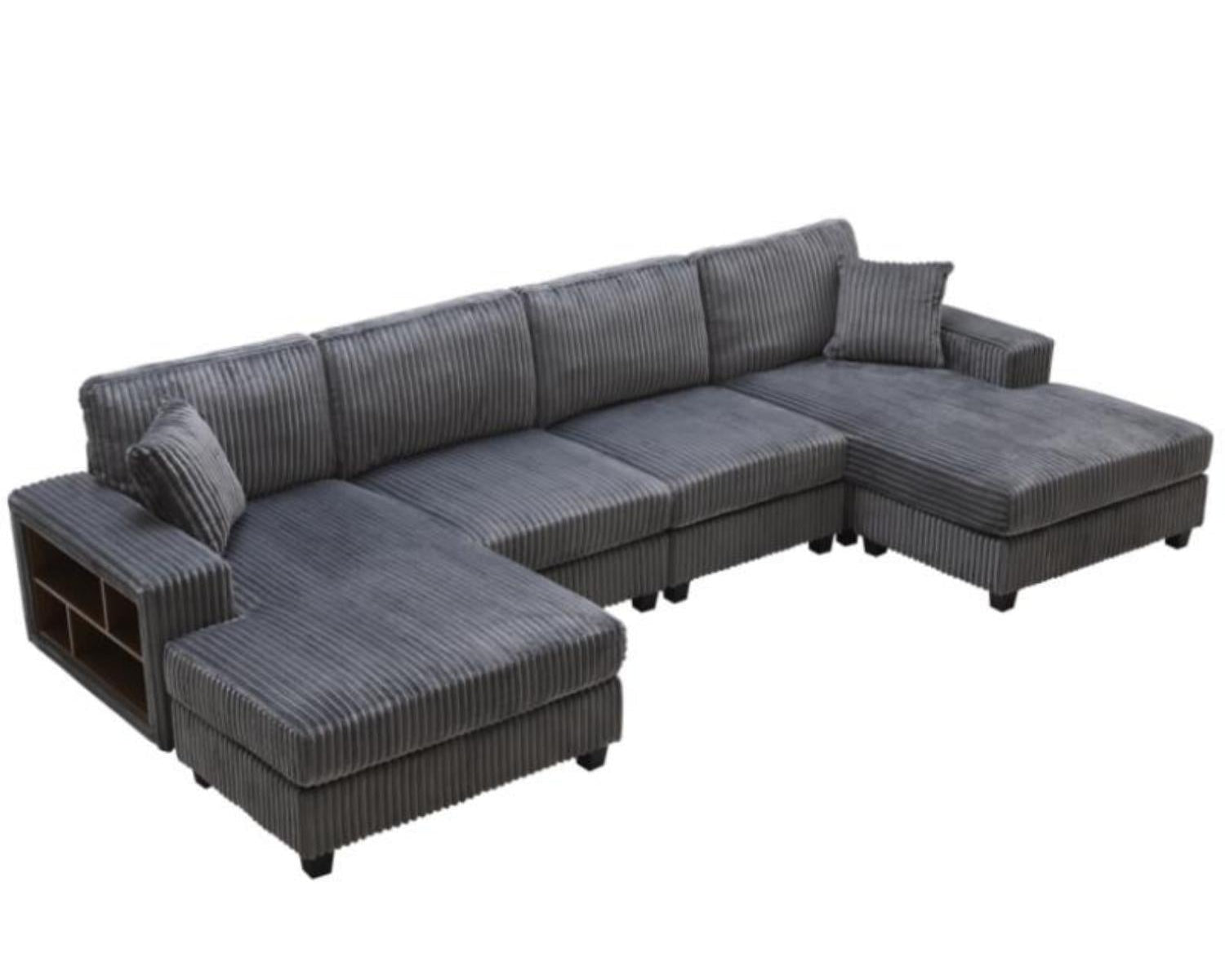 U-Shaped Convertible Sofa, 4 Seater Large Living Room Lounge