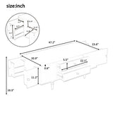 Modern Rectangle Coffee Table with Four Drawers