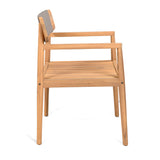 Patio Set Outdoor Acacia Wood Furniture Sets - Braided Dining Chairs & Dining Table