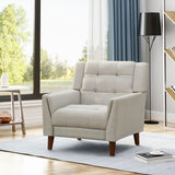 Luminaesque Fabric Upholstered Armchair With Tufted Back