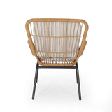 Outdoor Wicker Club Chair With Cushions (Set of 2)