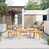 Patio Set Outdoor Acacia Wood Furniture Sets - Braided Dining Chairs & Dining Table