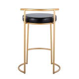 Fuji - Round Contemporary Fixed Height Counter Stool (Set of 2)