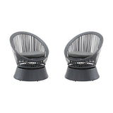 Modern Swivel Wicker Lounge Chair With Round Design