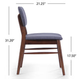 Set of 2 Mid-Century Upholstered Dining Chairs