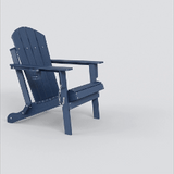 Folding Adirondack Chair with Dual Cup Holder - Navy Blue