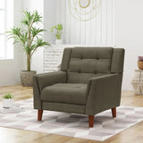 Luminaesque Fabric Upholstered Armchair With Tufted Back