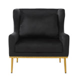 Elegant Curved Armrest Accent Armchair