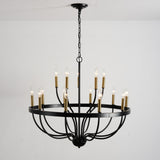 18-Light Industrial Iron Candle Chandelier
