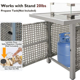 K&K Patio 8-Piece Patio Furniture Set with 43" Fire Pit Table