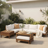 TOPMAX 8-Piece Acacia Wood Outdoor Patio Sofa Set