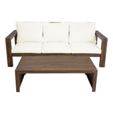 3 Seater Patio Set, Outdoor Sofa & Coffee Table Set