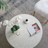 Unique Capiz Coffee Table & Pedestal Base