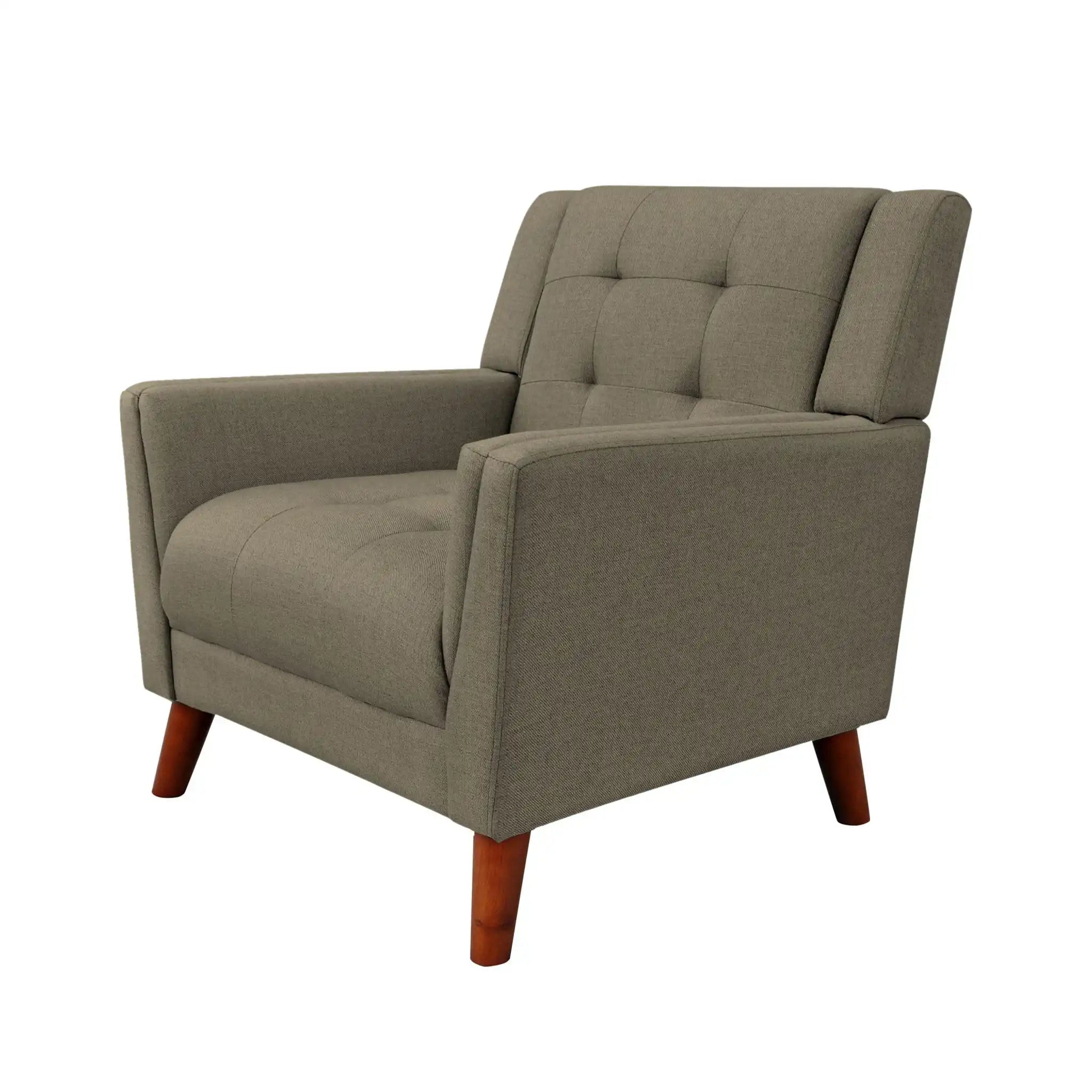 Luminaesque Fabric Upholstered Armchair With Tufted Back