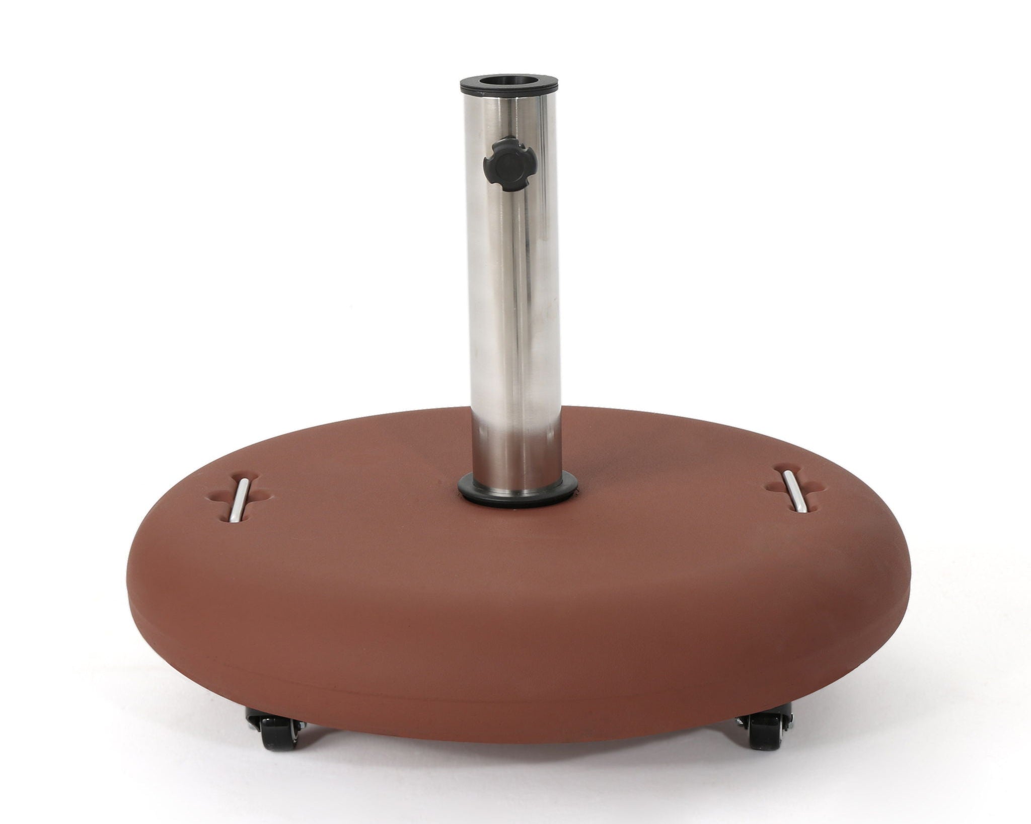 Wheelie Round Umbrella Base With Stainless Steel Holder