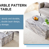 Elegant Grey Stone Pattern Coffee Table