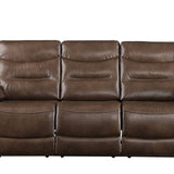 Aashi Leather Gel Match Recliner Sofa - Brown