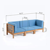 Oana 3 Piece Sofa Set With Water Resistant Cushions